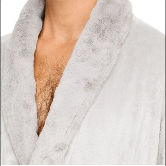 HUDSON PARK COLLECTION
Faux Fur Robe. Color:Grey - Picture 3 of 3